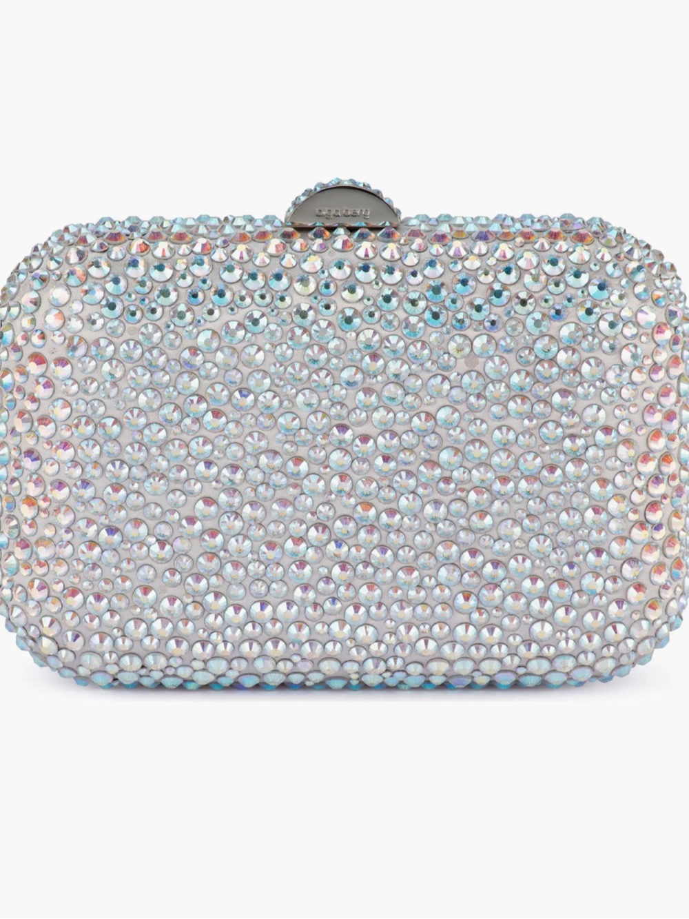 Olga Berg Iridescent Crystal Clutch